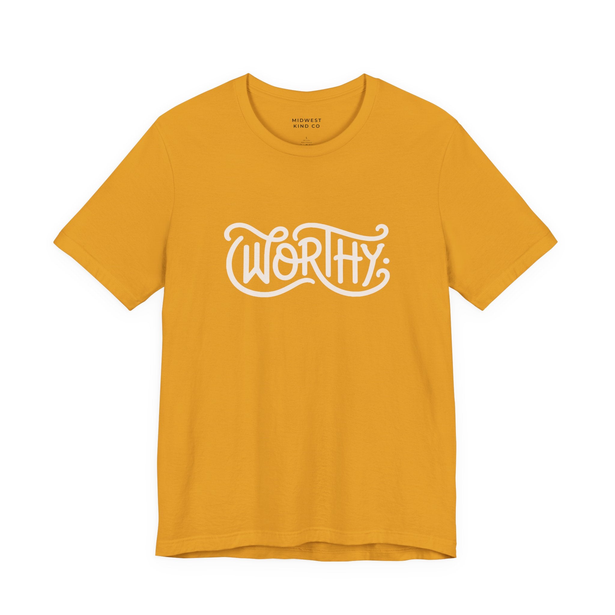 Worthy Script Tee – Empowerment Graphic T-Shirt