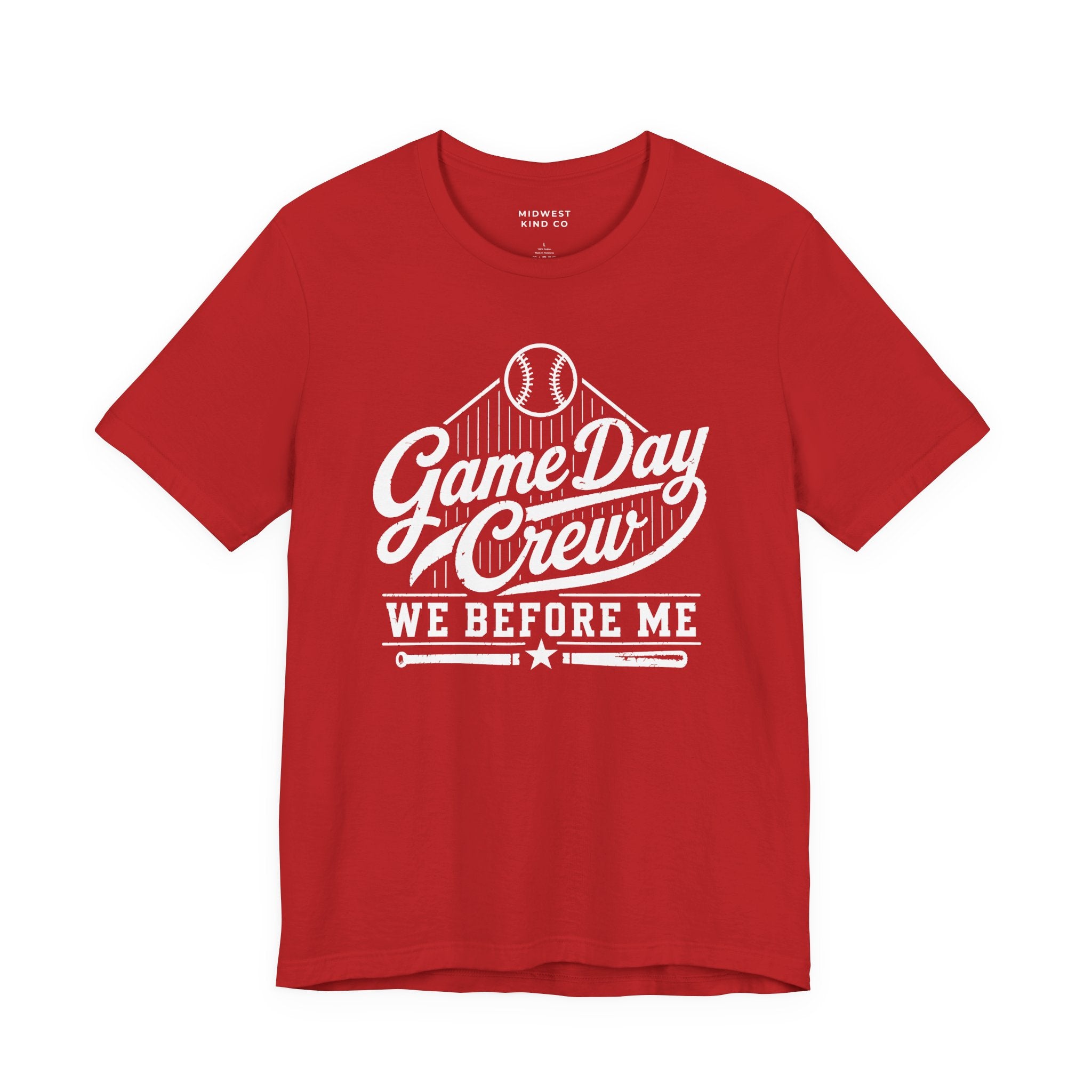 Adult - Game Day Crew  —  We Before Me Baseball T-Shirt