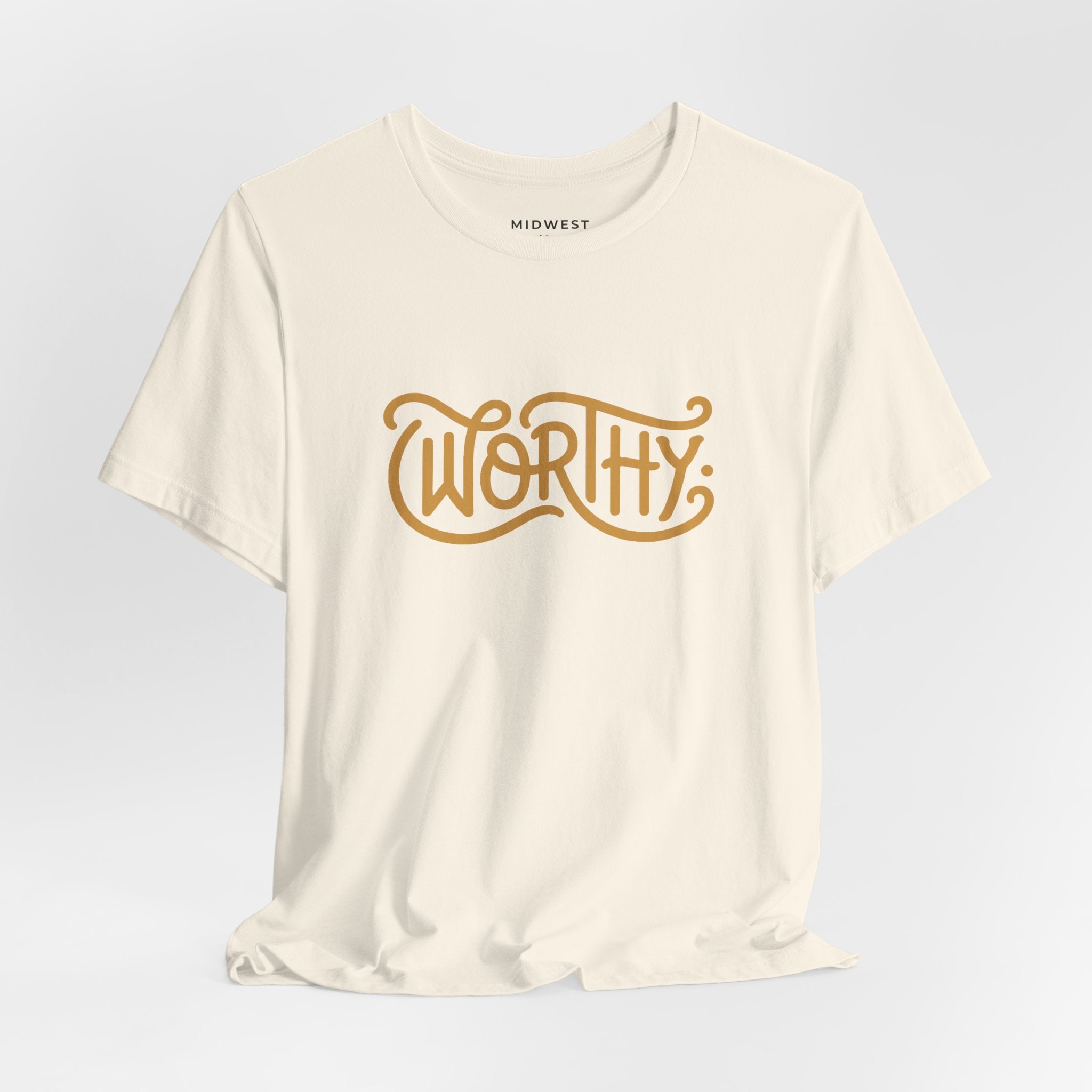 Adult - Worthy Script Tee – Empowerment Graphic T-Shirt