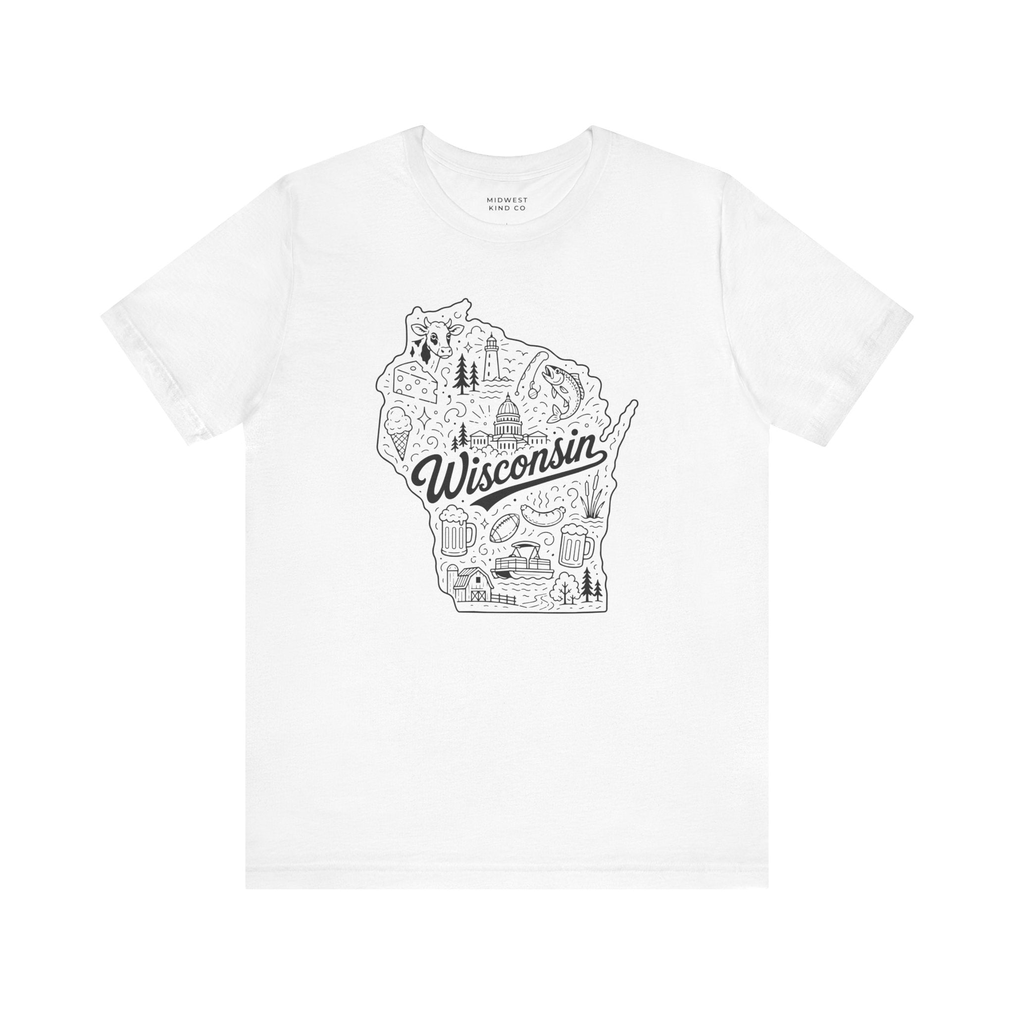 Adult - Wisconsin State Illustration T-Shirt