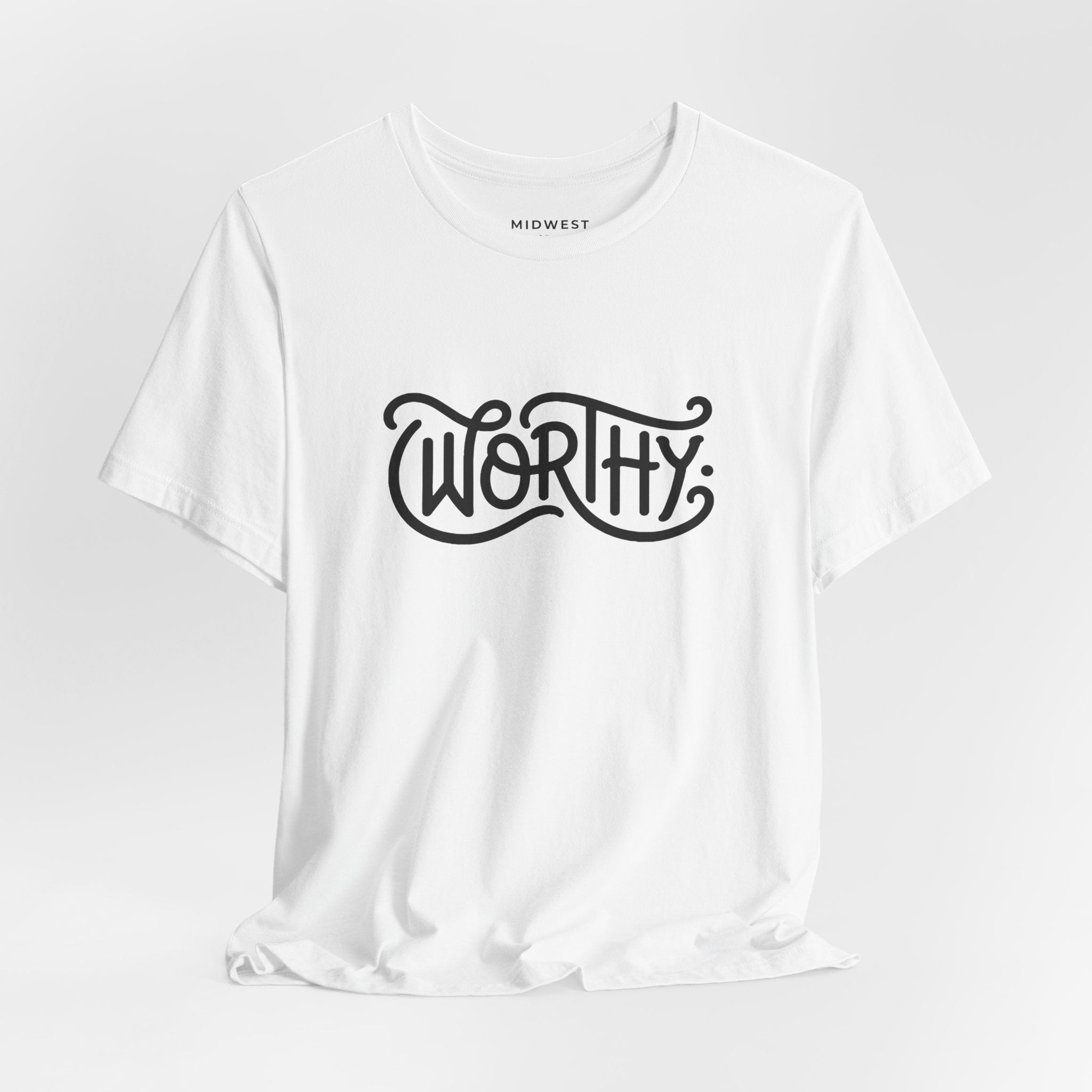 Adult - Worthy Script Tee – Empowerment Graphic T-Shirt