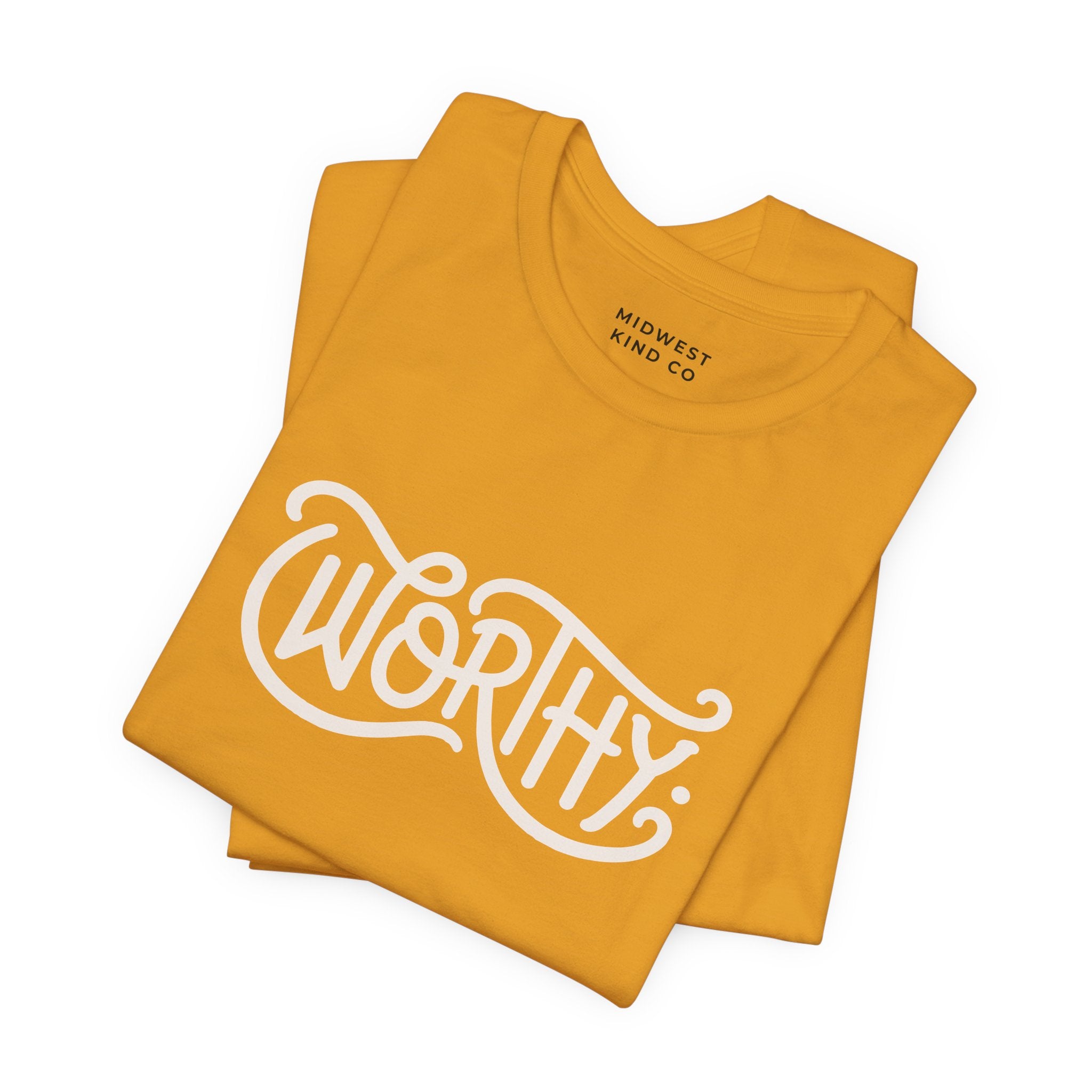 Adult - Worthy Script Tee – Empowerment Graphic T-Shirt