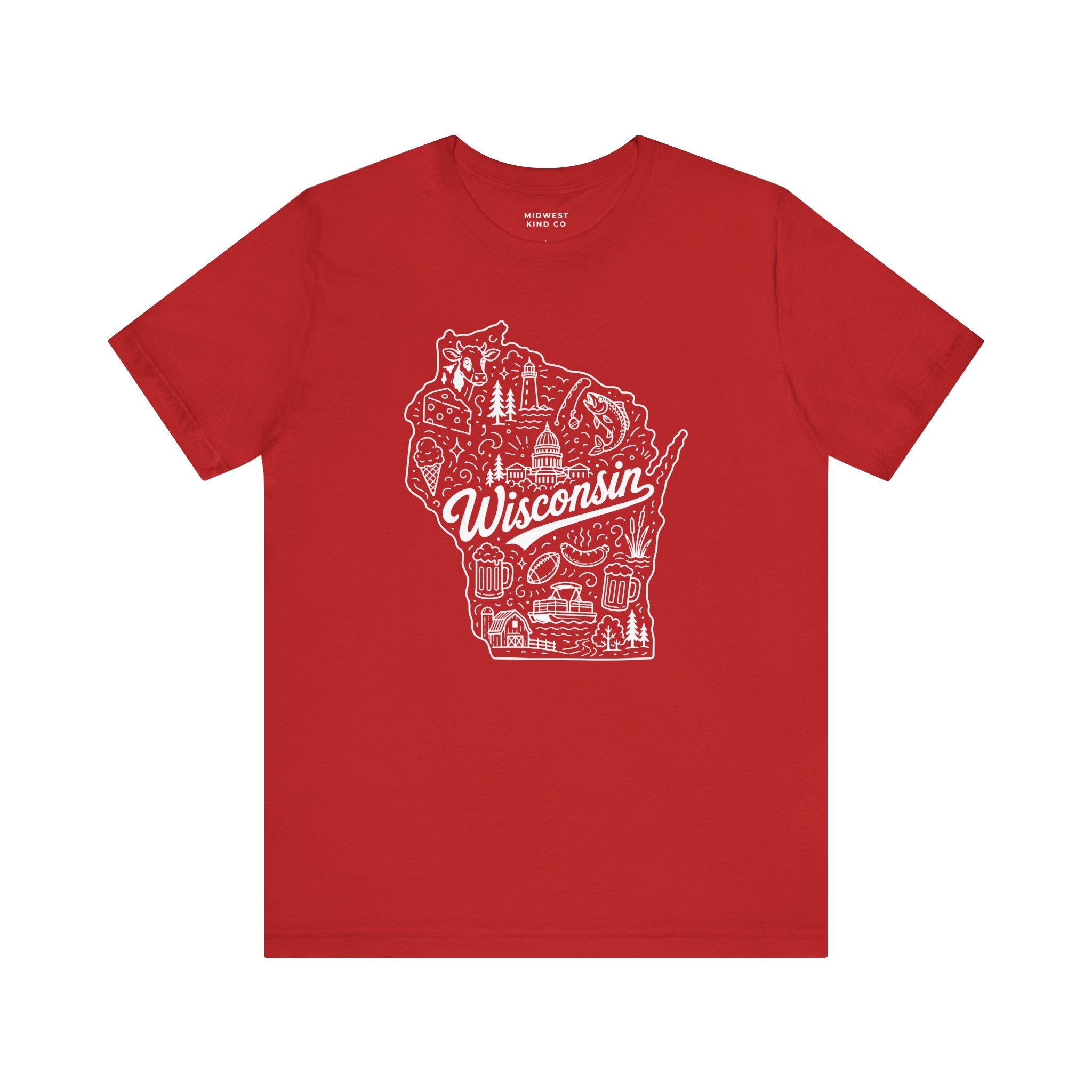 Adult - Wisconsin State Illustration T-Shirt